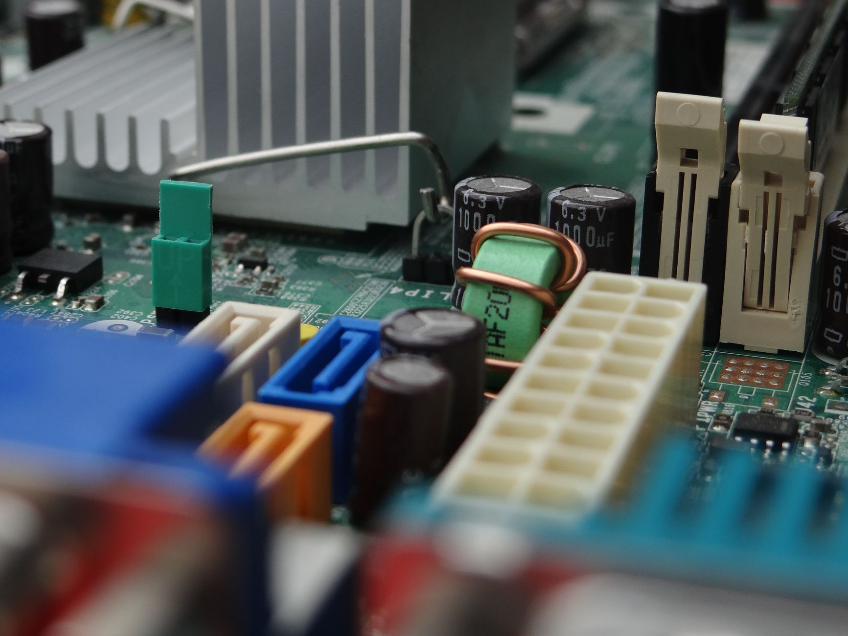 Macro shot of high technology electronic elements